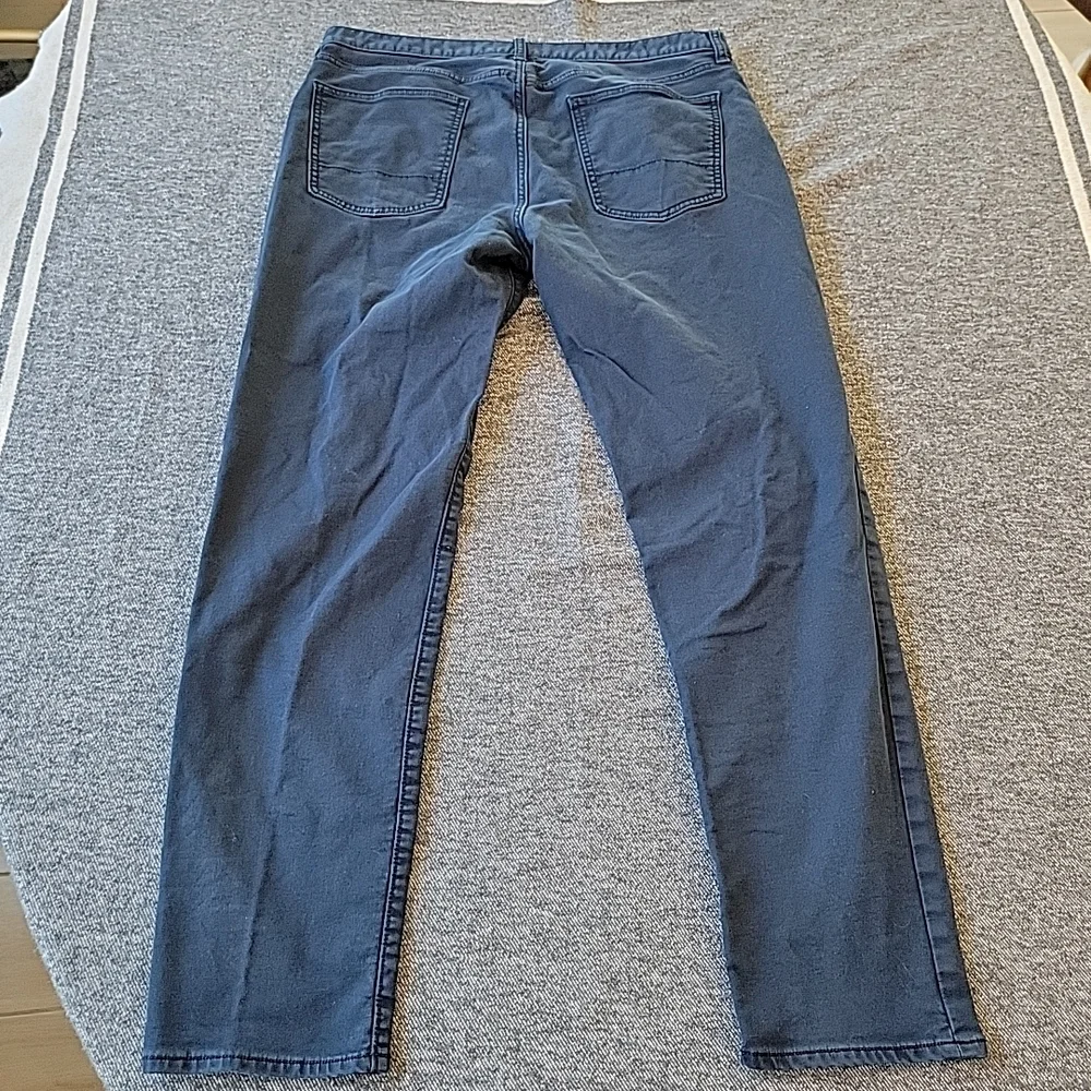 Banana Republic Travel Jeans Men's‎ 36x34 (36x32) Navy Blue Athletic Tapered Fit